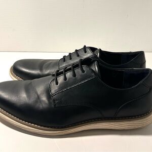 Classic Perry Ellis Portfolio Black Leather Oxfords for Men Size 12